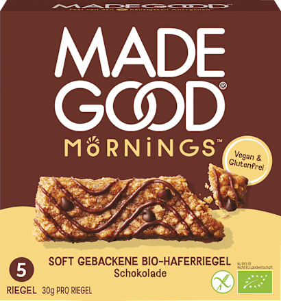 Müsliriegel, Chocolate Chip, Soft Baked Oat Bars (5 Stück), 150 g