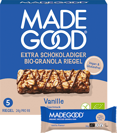 Müsliriegel, Chocolate Drizzled, Granola Bars, Vanilla Flavour (5 Stück), 120 g