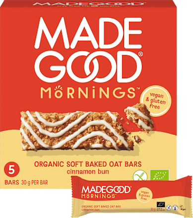 Müsliriegel, Cinnamon Bun, Soft Baked Oat Bars (5 Stück), 150 g