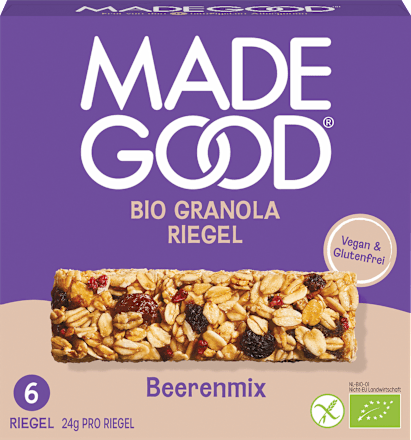 Mueslirepen, granola gemengd fruit (6 stuks), 144 g