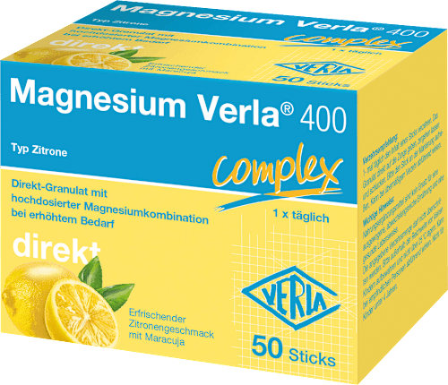 Magnesium 400 Lemon Direct Granule Sticks 50 stuks, 125 g