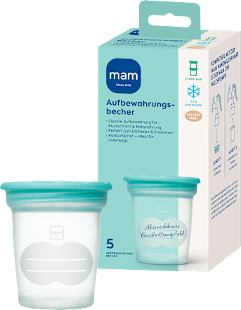 Aufbewahrungsbecher für Muttermilch & Babynahrung, 5 St