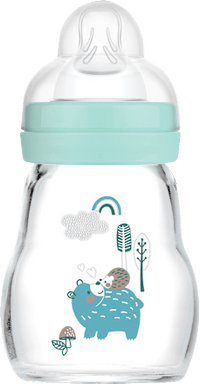 Feel Good matte glazen babyfles, mint, vanaf de geboorte, 170 ml, 1 stuk