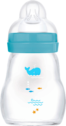 Babyflasche aus Glas Feel Good türkis, von Geburt an, 170 ml, 1 St