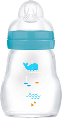 Babyflasche aus Glas Feel Good türkis, von Geburt an, 170 ml, 1 St