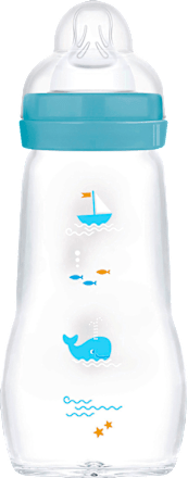 Babyflasche aus Glas Feel Good türkis, von Geburt an, 260 ml, 1 St