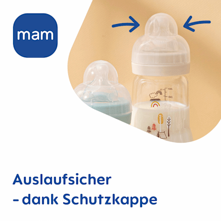 Babyflasche aus Glas Feel Good türkis, von Geburt an, 260 ml, 1 St