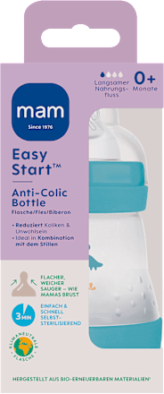 Babyflasche Easy Start Anti-Colic, blau, von Geburt an, 160 ml, 1 St mam