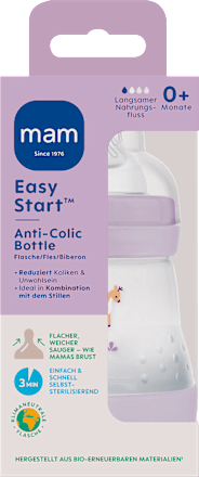 Easy Start Anti-Colic Babyfles, Paars, vanaf de geboorte, 160 ml, 1 st