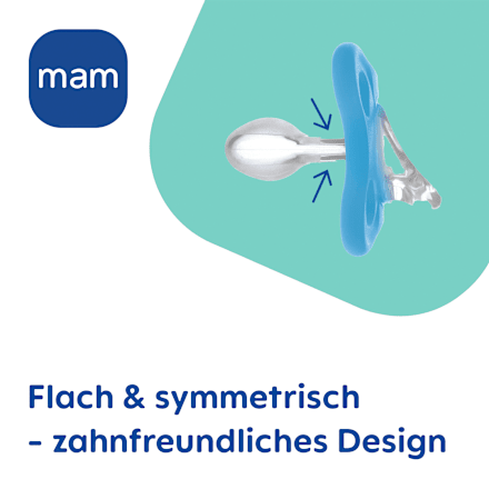 Comfort siliconen fopspeen, blauw/groen, 3-12 maanden, 2 stuks