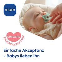 Comfort siliconen fopspeen, blauw/groen, 3-12 maanden, 2 stuks