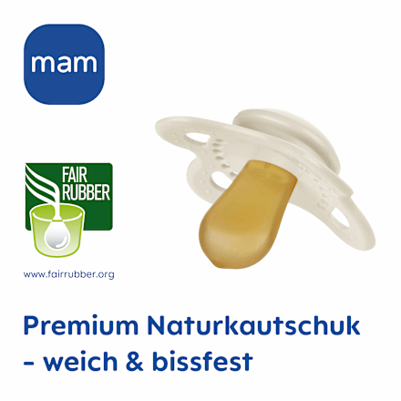 Schnuller Original Kautschuk, blau/creme, 0-6 Monate, 2 St