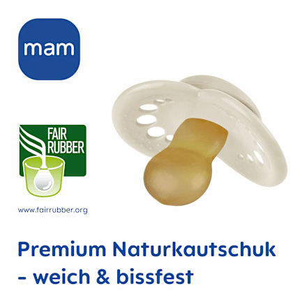 Schnuller Original Kautschuk, creme/nude, 6-16 Monate, 2 St