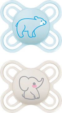Schnuller Original Start Silikon, blau/creme, 0-2 Monate, 1 St mam