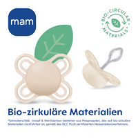 Schnuller Original Start Silikon, blau/creme, 0-2 Monate, 1 St mam