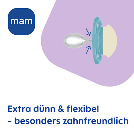 Perfect Night siliconen fopspeen, blauw, 6-16 maanden, 2 stuks