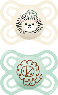 Perfect Siliconen Fopspeen, crème/mint, 0-6 maanden, 2 stuks