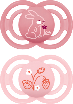 Perfect Siliconen Fopspeen, roze/rose, 6-16 maanden, 2 stuks