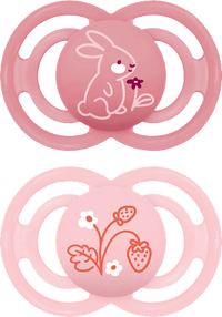 Perfect Siliconen Fopspeen, roze/rose, 6-16 maanden, 2 stuks