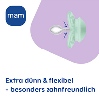 Schnuller Perfect Silikon, rosa/gelb, 0-6 Monate, 2 St mam