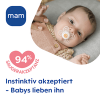 Schnuller Perfect Start Silikon, pink/creme, 0-2 Monate, 2 St mam
