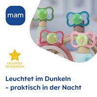 Supreme Night Siliconen Fopspeen, Roze, vanaf 16 maanden, 2 stuks