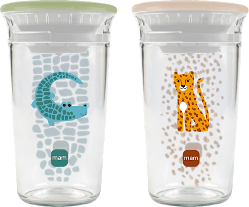 Trinkbecher Easy to Drink grün/beige, 290 ml, 2 St