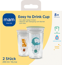 Trinkbecher Easy to Drink grün/beige, 290 ml, 2 St