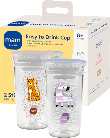 Trinkbecher Easy to Drink lila/beige, 290 ml, 2 St