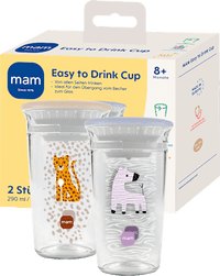 Trinkbecher Easy to Drink lila/beige, 290 ml, 2 St