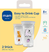 Trinkbecher Easy to Drink lila/beige, 290 ml, 2 St