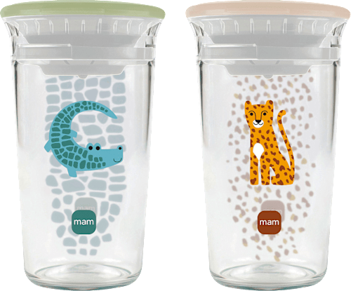 Trinklernbecher Easy to Drink Cup Krokodil/Tiger 290 ml, 2 St mam