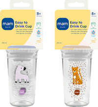 Trinklernbecher Easy to Drink Cup Zebra/Tiger 290 ml, 2 St mam