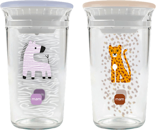 Trinklernbecher Easy to Drink Cup Zebra/Tiger 290 ml, 2 St mam