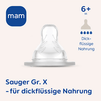 Trinksauger Silikon, Gr. X, ab 6 Monaten, 2 St