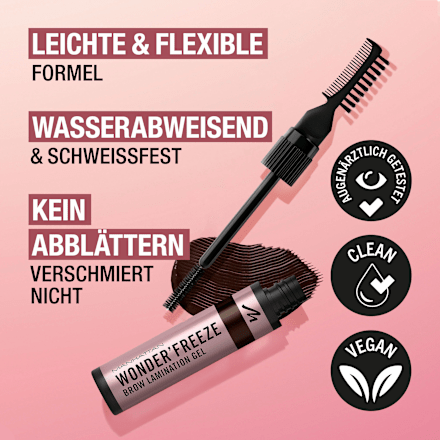 Augenbrauengel Wonder'Freeze 003 Medium Brown, 7,5 g MANHATTAN Cosmetics