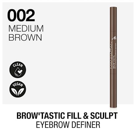 Augenbrauenstift Brow'Tastic Fill&Sculpt 002 Medium Brown, 0,25 g
