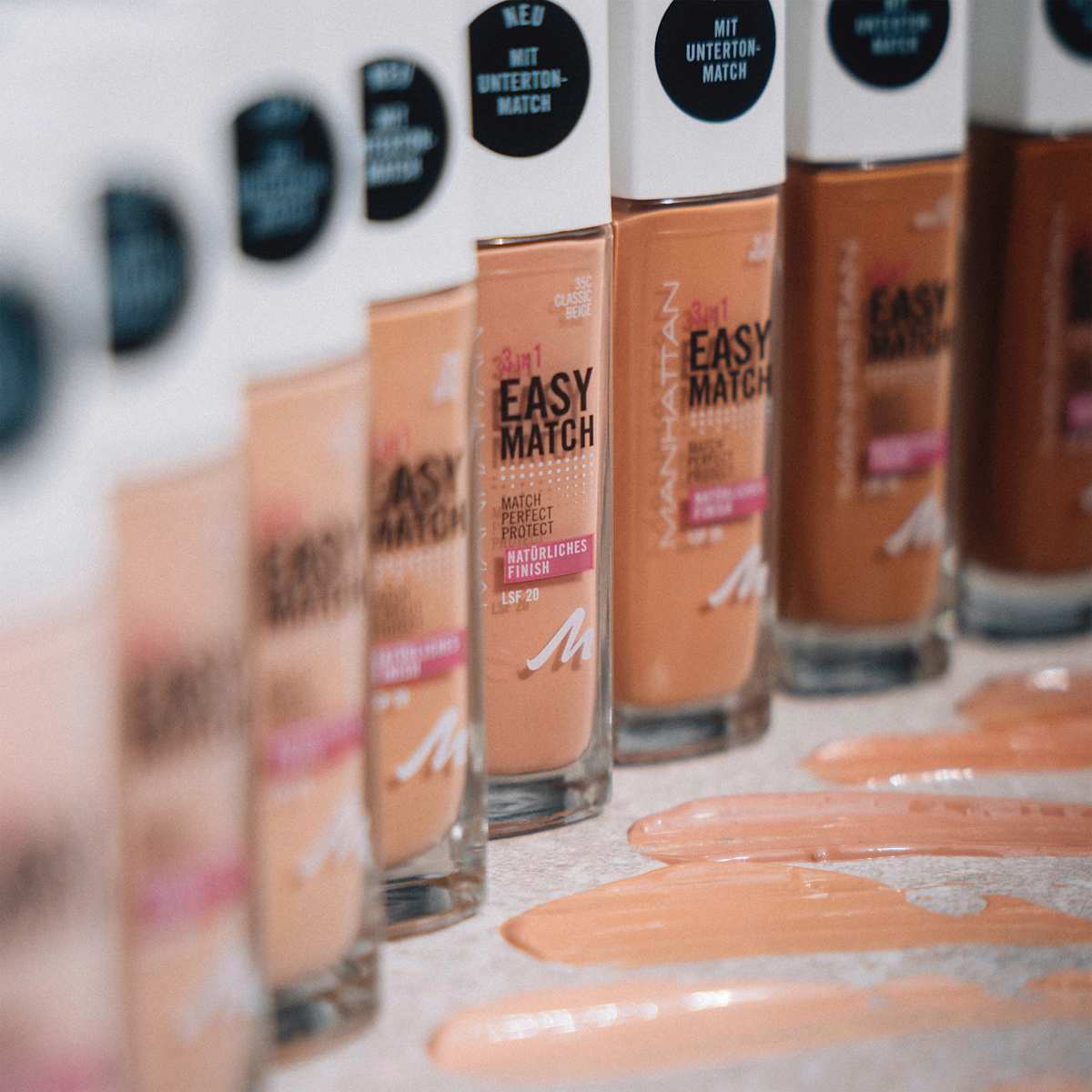 MANHATTAN Cosmetics Easy Match Foundation, 010C Rose Ivory, 30 ml