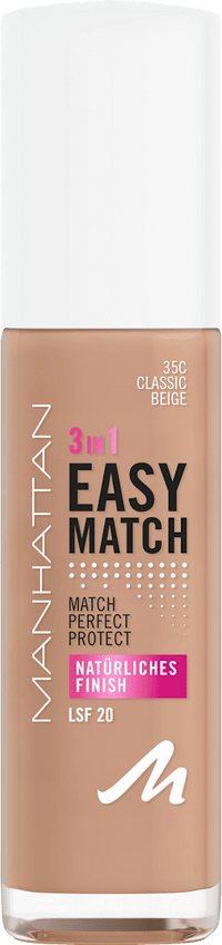 MANHATTAN Cosmetics Easy Match Foundation, 35C Classic Beige, 30 ml