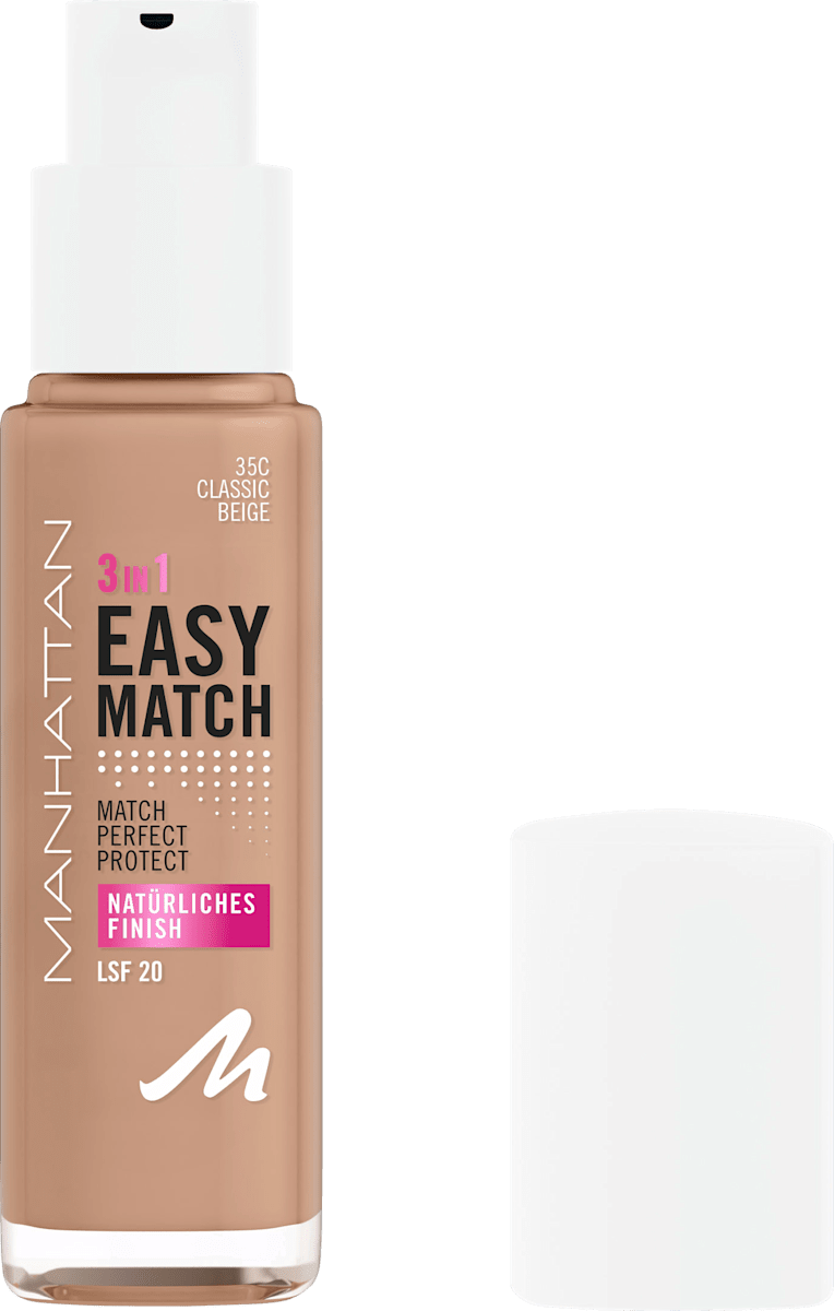 MANHATTAN Cosmetics Easy Match Foundation, 35C Classic Beige, 30 ml