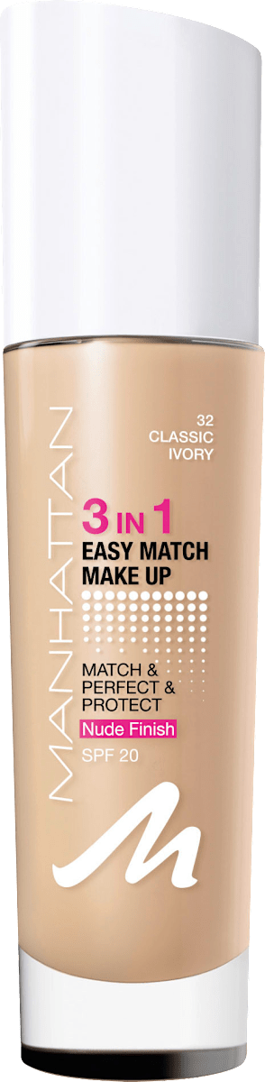 Foundation 3in1 Easy Match Classic Ivory 32, LSF 20, 30 ml