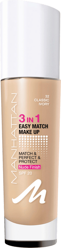 Foundation 3in1 Easy Match Classic Ivory 32, LSF 20, 30 ml