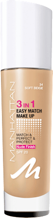 Foundation 3in1 Easy Match Soft Beige 34, LSF 20, 30 ml