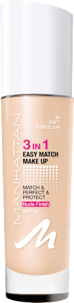 Foundation 3in1 Easy Match Soft Porcelain 30, LSF 20, 30 ml