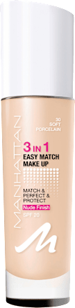 Foundation 3in1 Easy Match Soft Porcelain 30, LSF 20, 30 ml