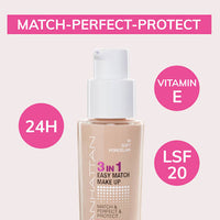 Foundation 3in1 Easy Match Soft Porcelain 30, SPF 20, 30 ml