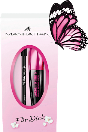Geschenkset Mascara Wonder'Bond Serum 001 Black & Khol Kajal 1010N Black 2tlg, 1 St MANHATTAN Cosmetics