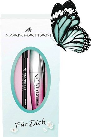 Geschenkset Mascara Wonder'Extension 001 Black & Khol Kajal 1010N Black 2tlg, 1 St MANHATTAN Cosmetics