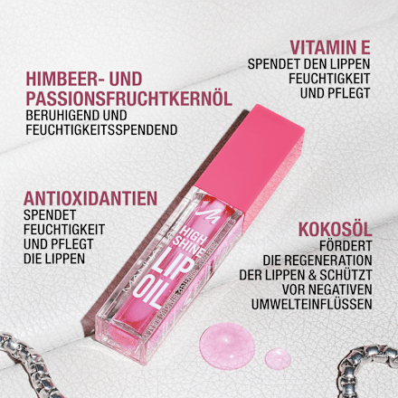 Lippenöl High Shine 001 Pink Flush, 4,5 ml