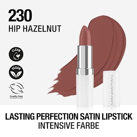 Lipstick Lasting Perfection Satin 230 Hip Hazelnut, 4 g
